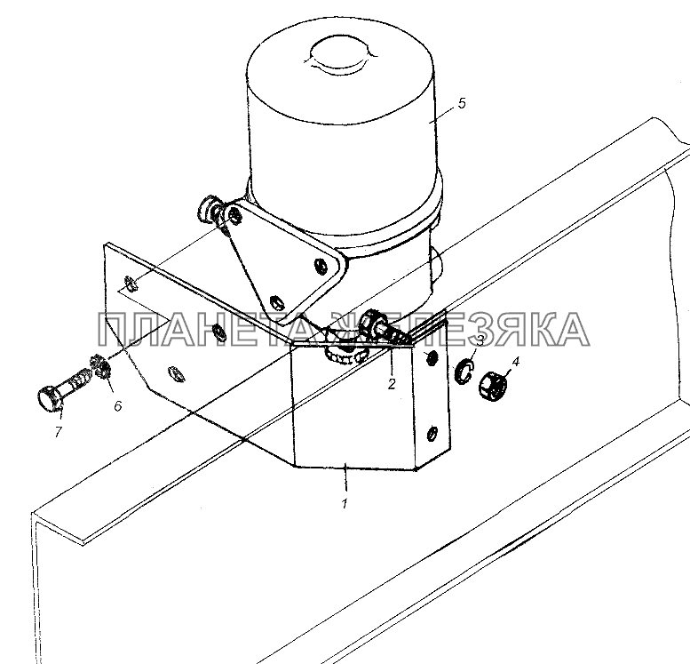 Крепление осушителя воздуха МАЗ-64226